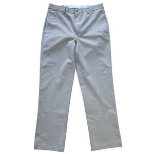 NWT Orvis Mens Wrinkle Free Pure Cotton Trousers Size 34 Khaki Flat Front Chinos